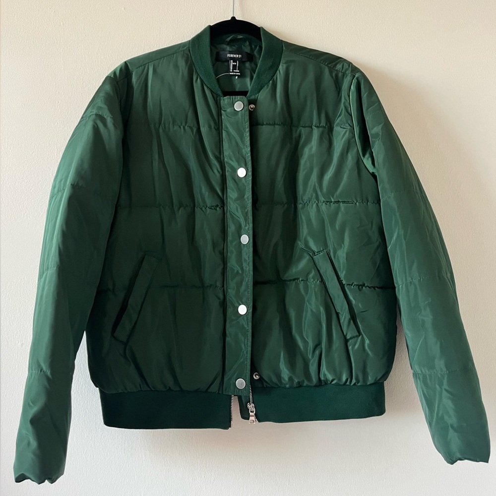 Green bomber jacket